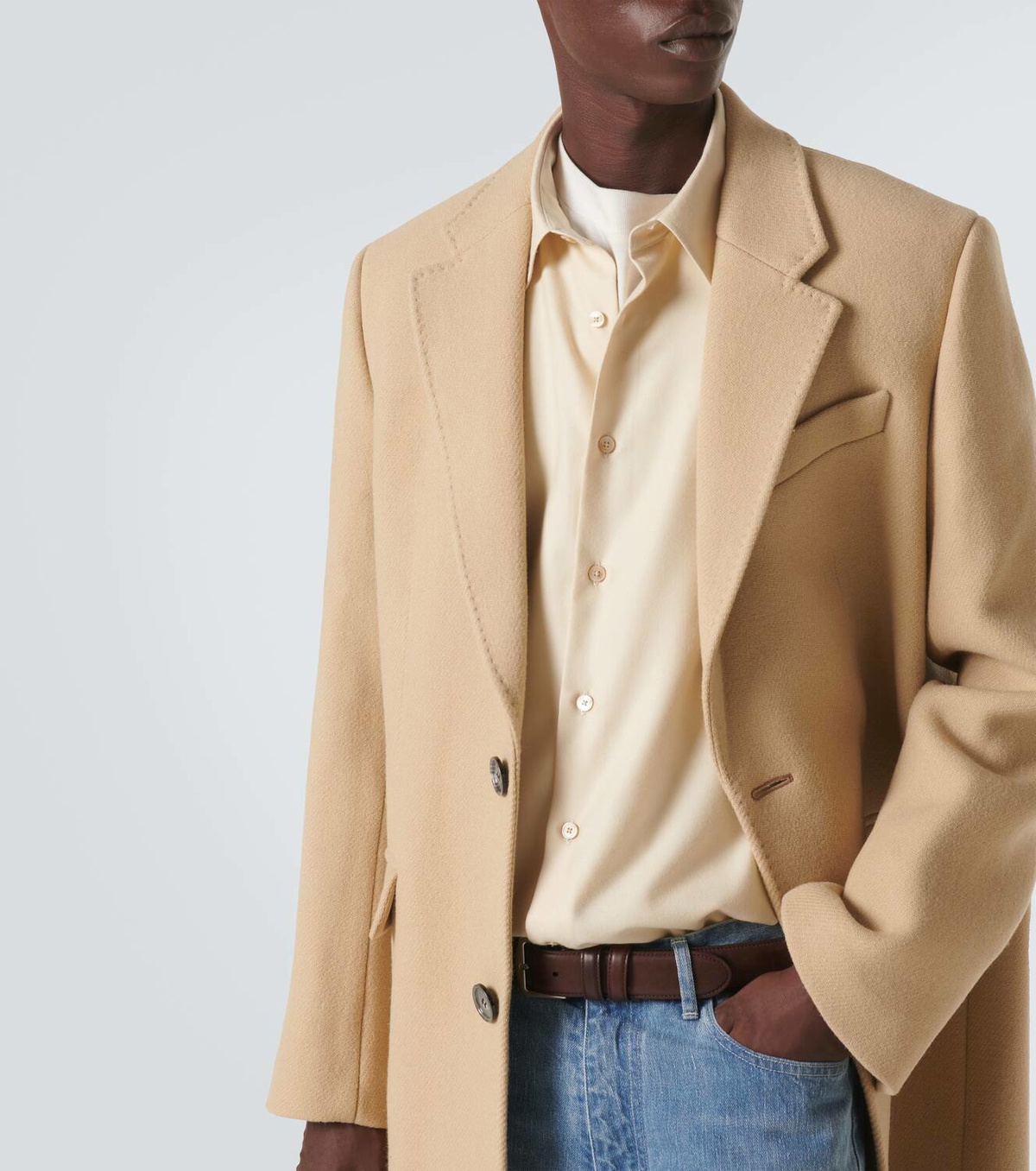 Ami Paris Single-breasted wool coat