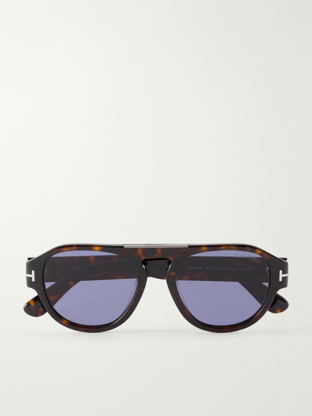 Photo: TOM FORD - Pablo-02 Round-Frame Acetate Sunglasses - Brown