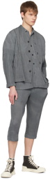 HOMME PLISSÉ ISSEY MIYAKE Gray Leno Stripe Shirt