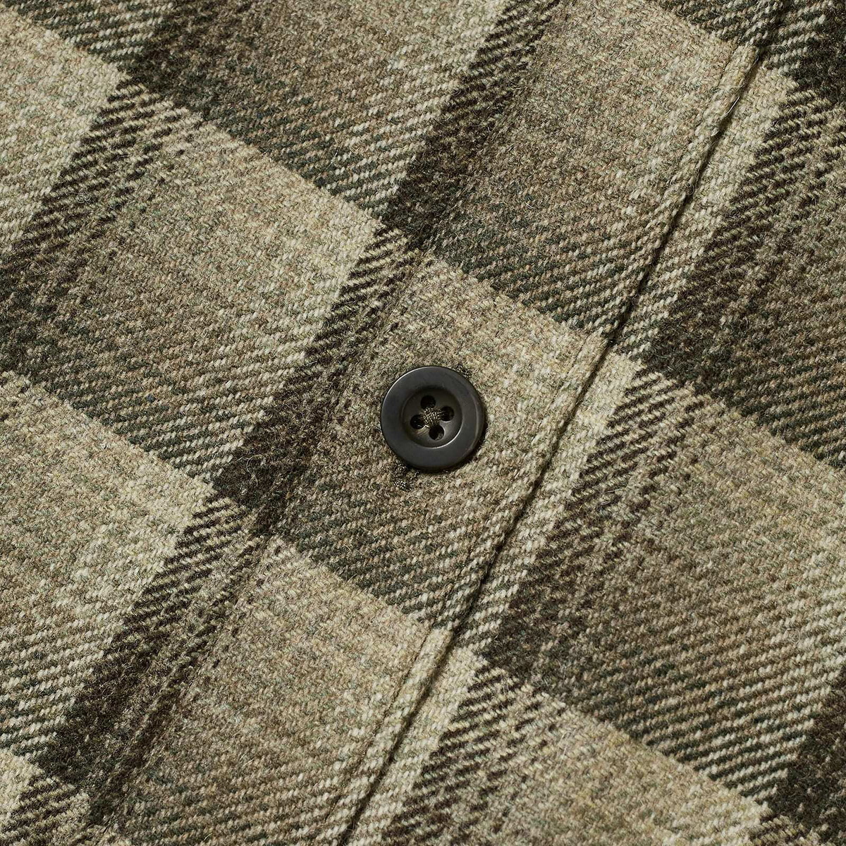 A.P.C. Trek Check Overshirt in Dark Beige