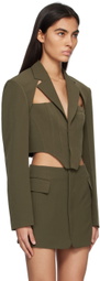 lesugiatelier Khaki Cutout Blazer