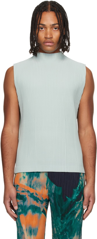Photo: HOMME PLISSÉ ISSEY MIYAKE Blue Monthly Color July Tank Top