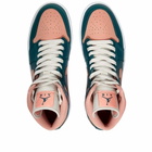 Air Jordan Women's 1 Mid Sneakers in Dark Teal Green
