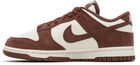 Nike Burgundy & White Dunk Low Sneakers