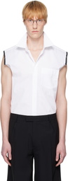 ALAINPAUL White Layered Shoulder Shirt