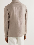 Canali - Linen and Wool-Blend Shirt Jacket - Brown