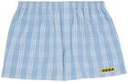 PALMER Blue Check Boxers