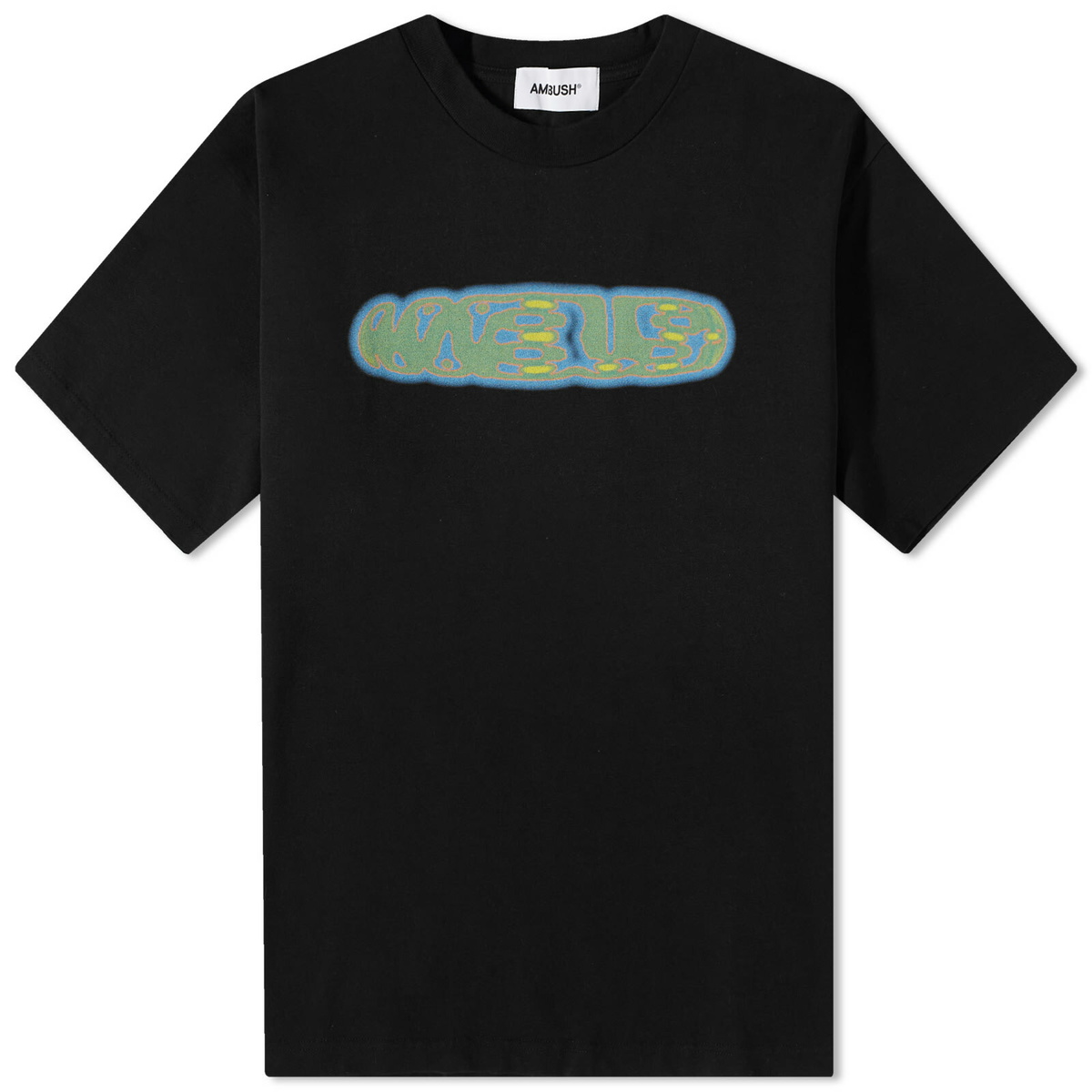 Ambush Men's Spray Paint T-Shirt in Black Green Ambush