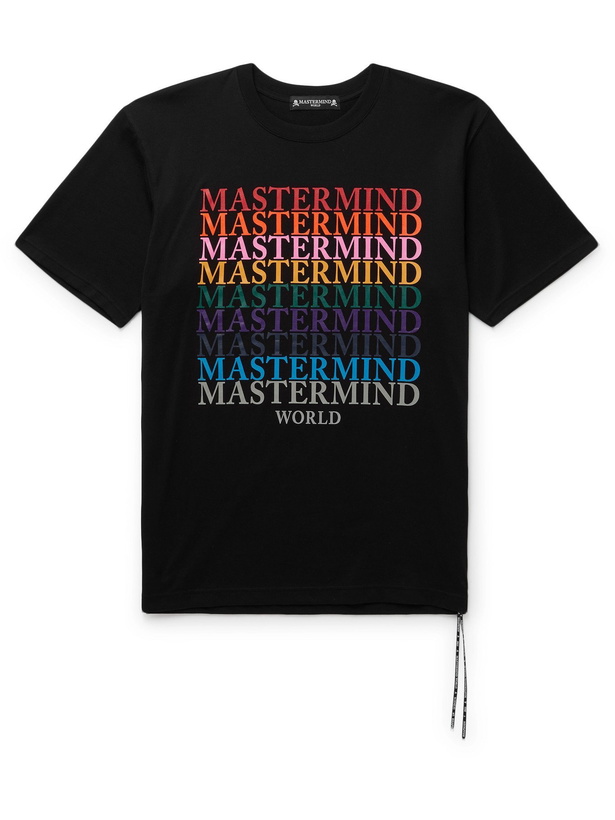 Photo: MASTERMIND WORLD - Logo-Print Cotton-Jersey T-Shirt - Black