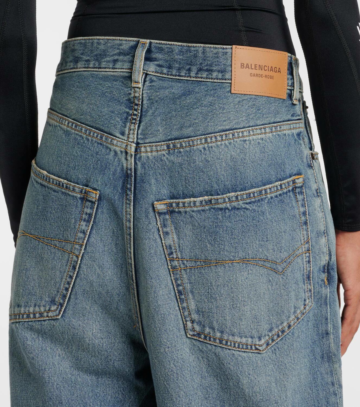 Balenciaga Faded mid-rise wide-leg jeans Balenciaga