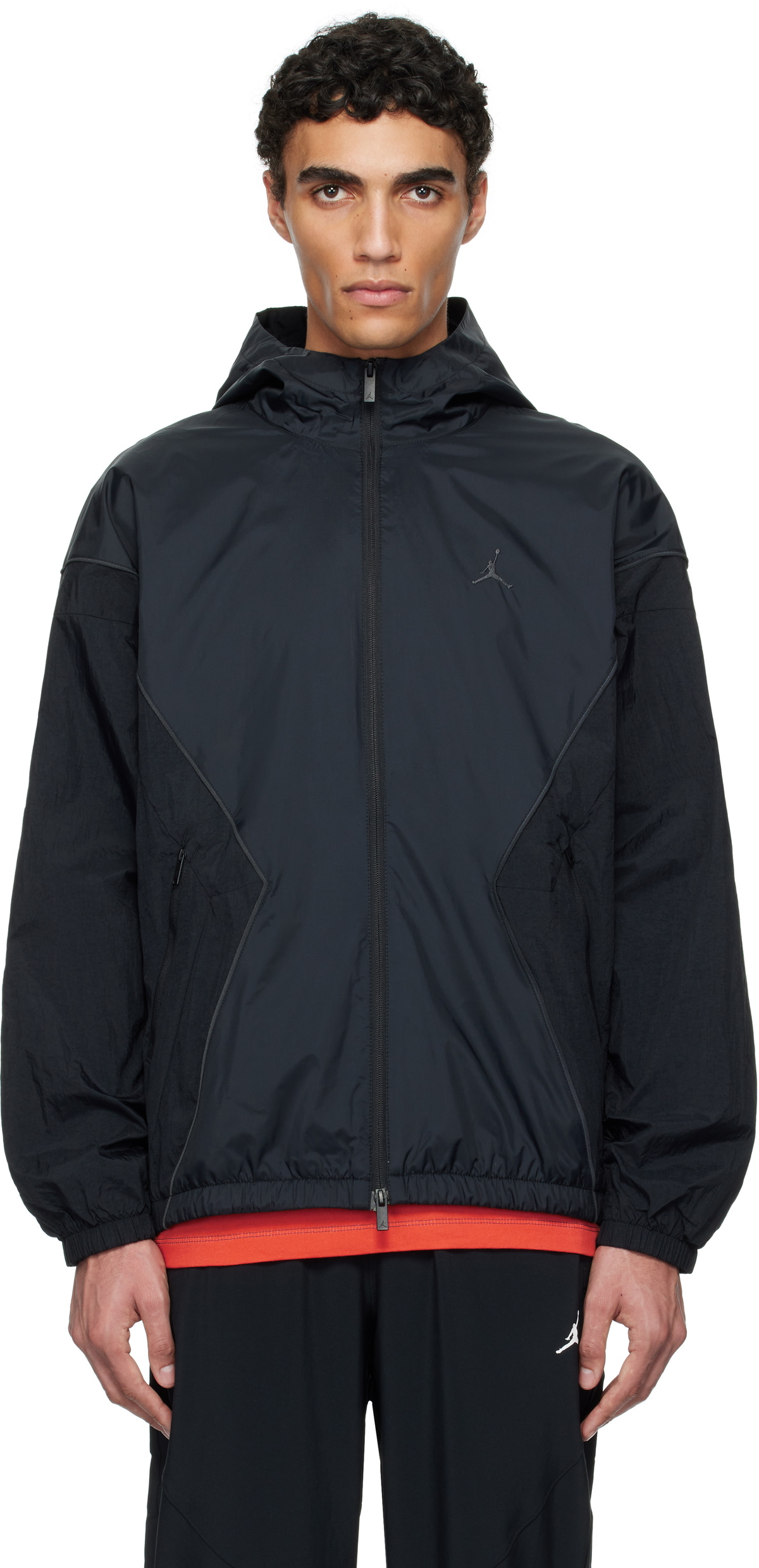 Nike Air Jordan Essential Puffer Hooded Jacket BRED Black