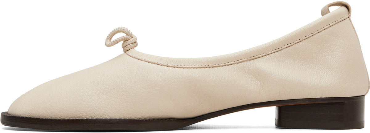 HEREU Off-White Puntera R Mid Ballerina Loafers