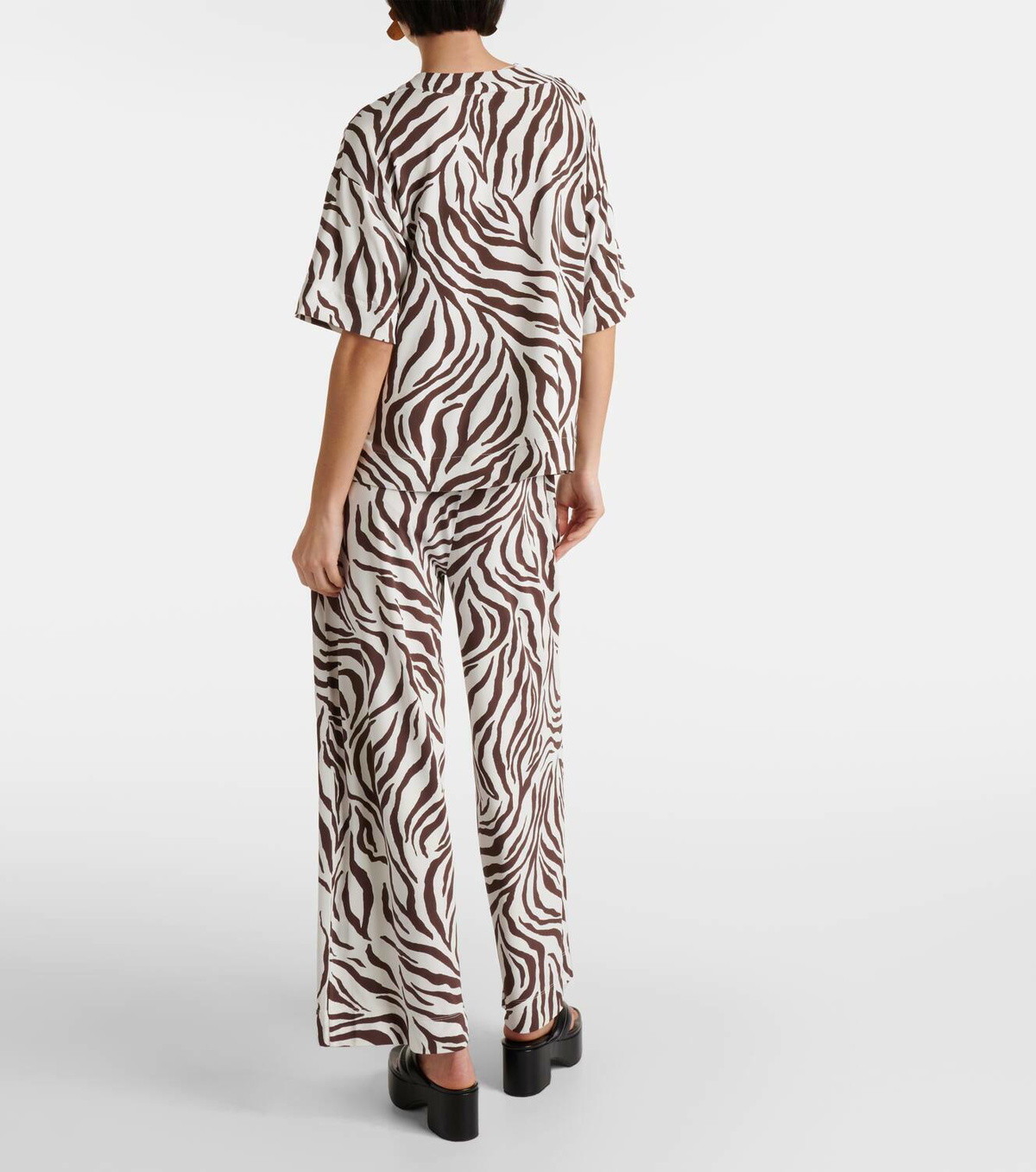 【Max Mara】 Siberia zebra-printジャージトップ Max Mara Siberia zebra-print jersey top Max Mara