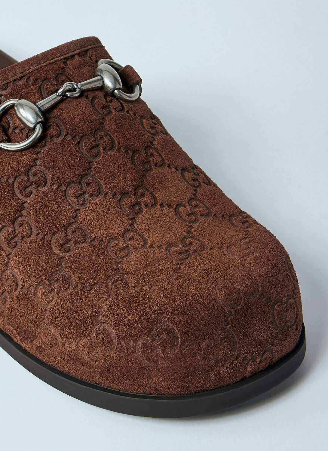 Gucci Suede Horsebit Mules