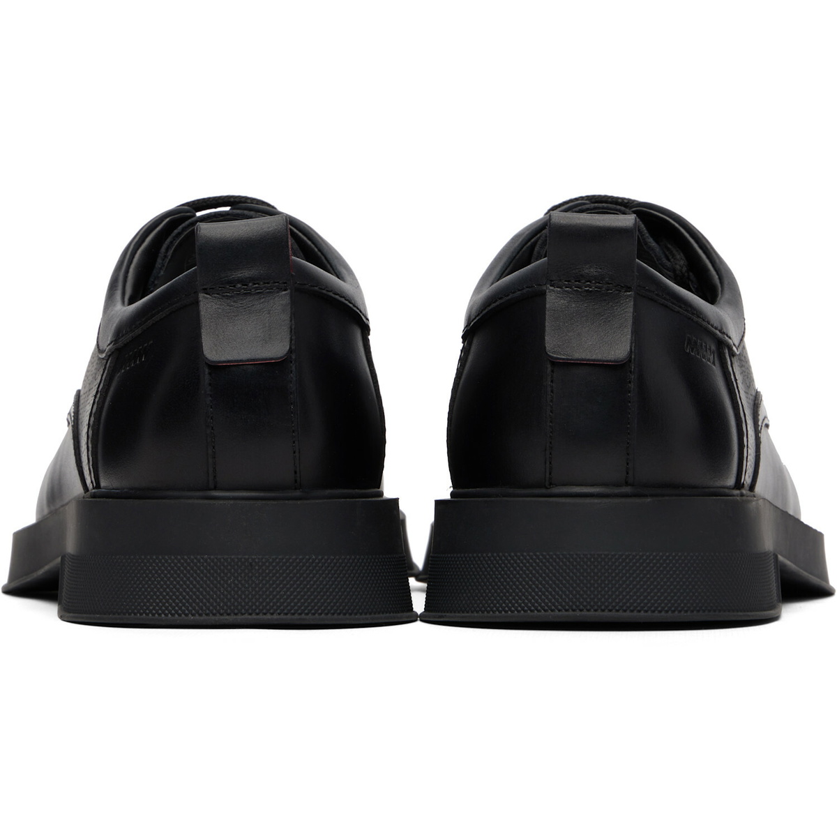 Hugo Black Perforated Monograms Leather Derbys