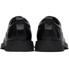 Hugo Black Perforated Monograms Leather Derbys