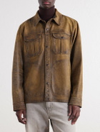 RRL - Distressed Leather Jacket - Brown