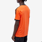 Adidas Men's 3 Stripe T-Shirt in Semi Impact Orange