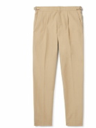 Orlebar Brown - Carsyn Tapered Pleated Linen and Cotton-Blend Trousers - Neutrals