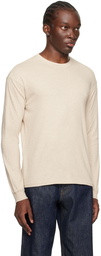 AURALEE Beige Seamless Long Sleeve T-Shirt