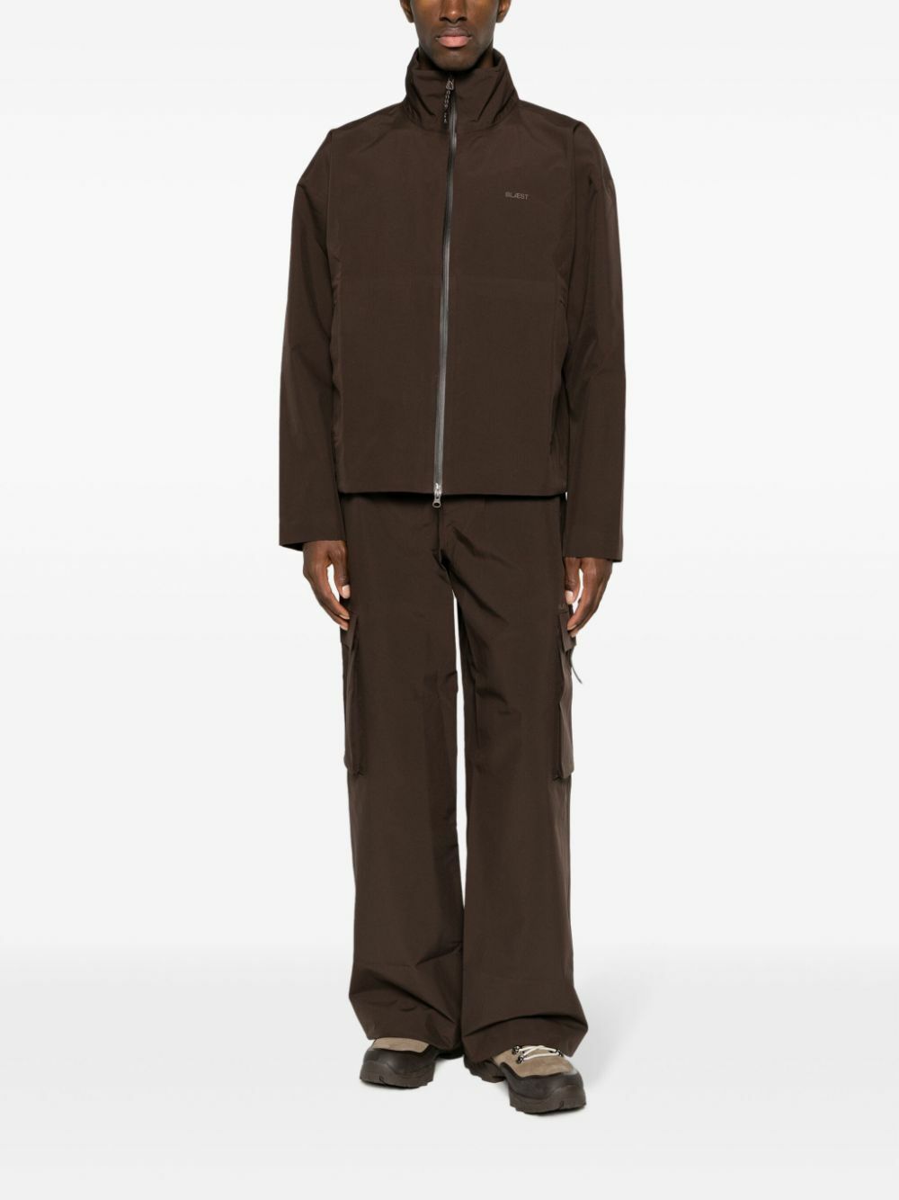 BLAEST Brown Sula Funnel Neck Jacket
