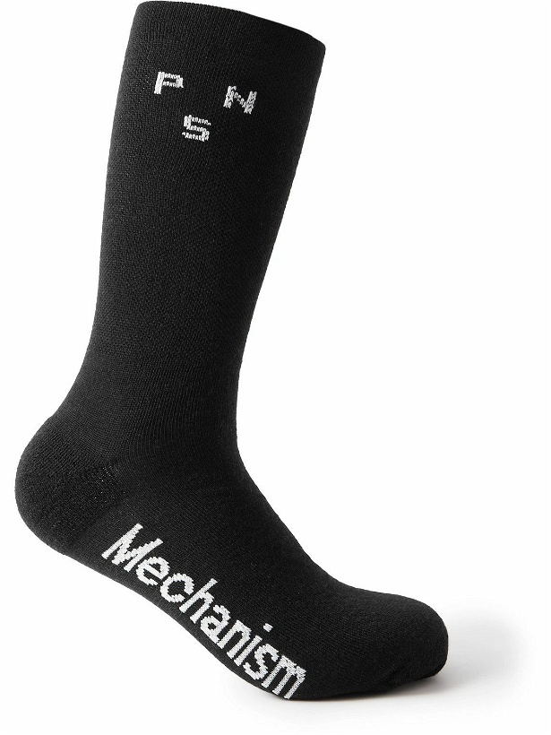 Photo: Pas Normal Studios - Mechanism Thermal Merino Wool-Blend Cycling Socks - Black