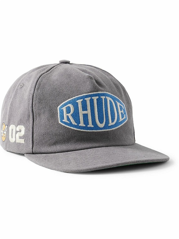 Photo: Rhude - Rally Logo-Embroidered Cotton-Canvas Baseball Cap