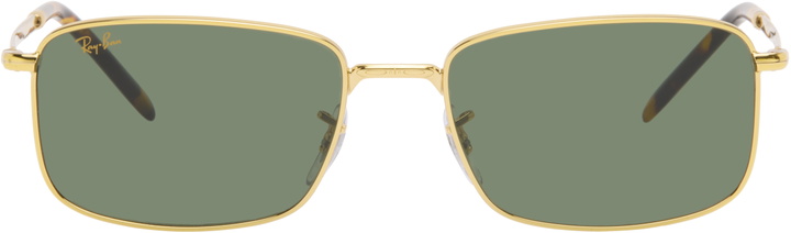 Ray-Ban Gold & Brown RB3670 Chromance Sunglasses Ray Ban display picture 3