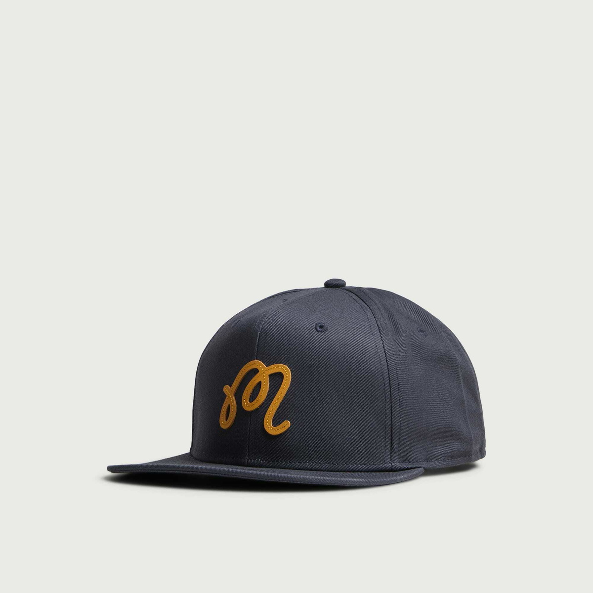 Malbon Men's M Script Snapback in Blueberry