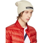 Moncler Off-White Knit Beanie