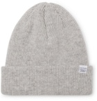 Norse Projects - Ribbed Mélange Merino Wool Beanie - Gray