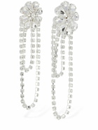 MAGDA BUTRYM - Silver Crystal Flower Dangle Earrings