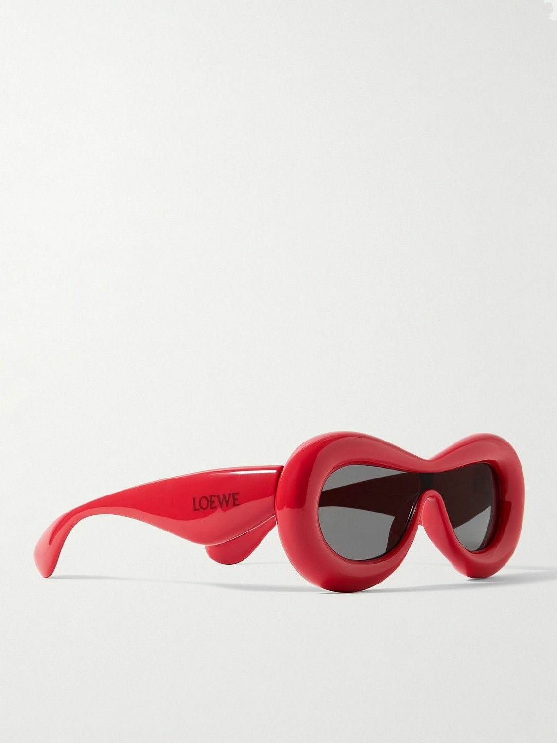 Loewe Unisex Burgundy Acetate Sunglasses