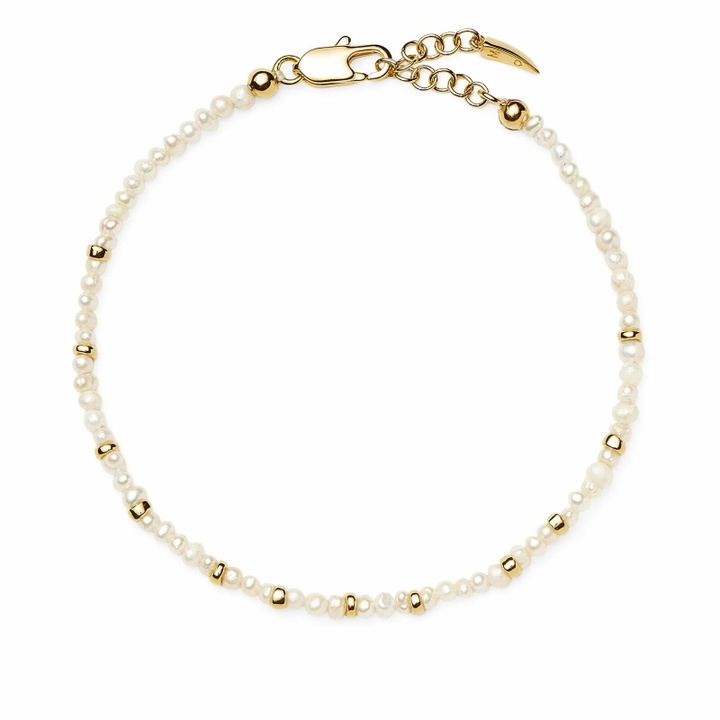 Photo: Missoma Women's Micro Pearl Beaded Bracelet in Gold