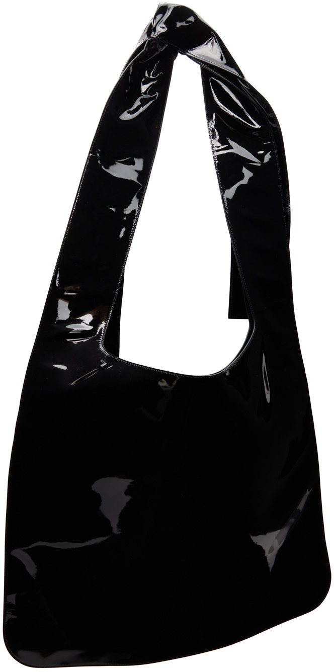 We11done Black Flat Messenger Bag