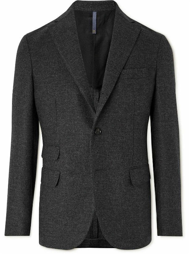 Photo: Incotex - Montedoro Slim-Fit Unstructured Wool and Cashmere-Blend Blazer - Gray
