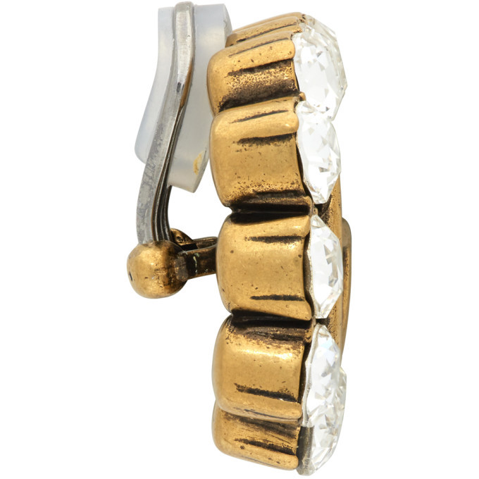 【関税・送料込み】GUCCI EARRINGS GOLD TONE BRASS EARRINGS Gold Brass earrings with logo Gucci - Vitkac AS