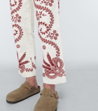 Bode - Pilea embroidered cotton pants