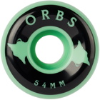 Orbs Green Specters Skateboard Wheels, 54 mm