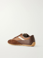 McQueen - Suede-Trimmed Shell Sneakers - Brown