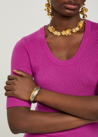 Chloe Glaze Resin and Brass Bracelet - Gold - One Size