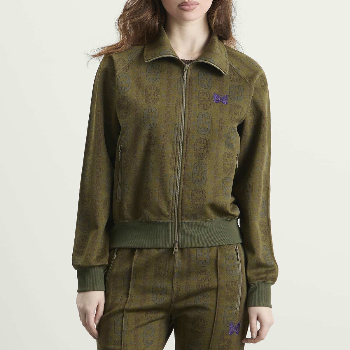 Needles Women's Track Jacket in Olive