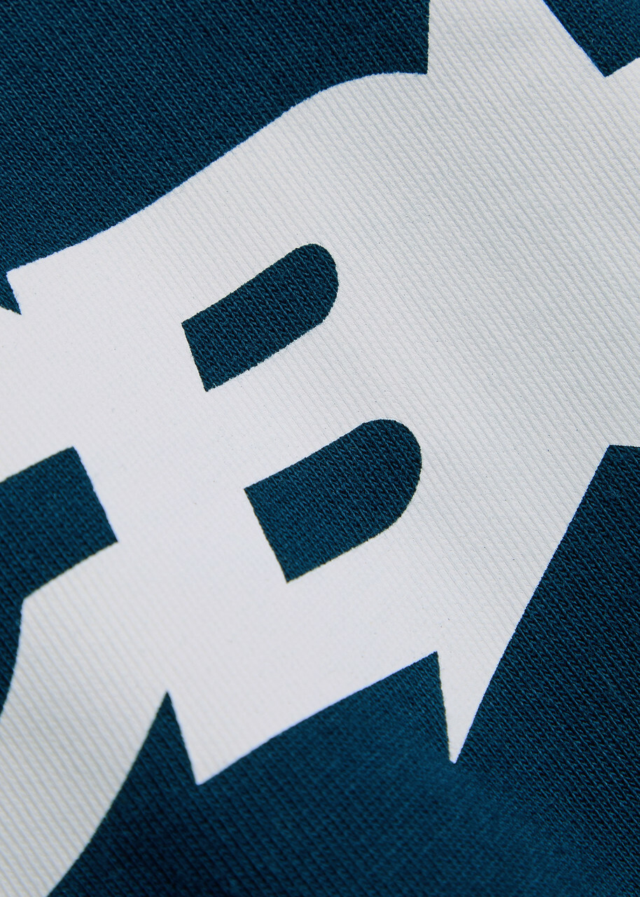 Cole Buxton Star Racing Logo-print Cotton T-shirt Navy