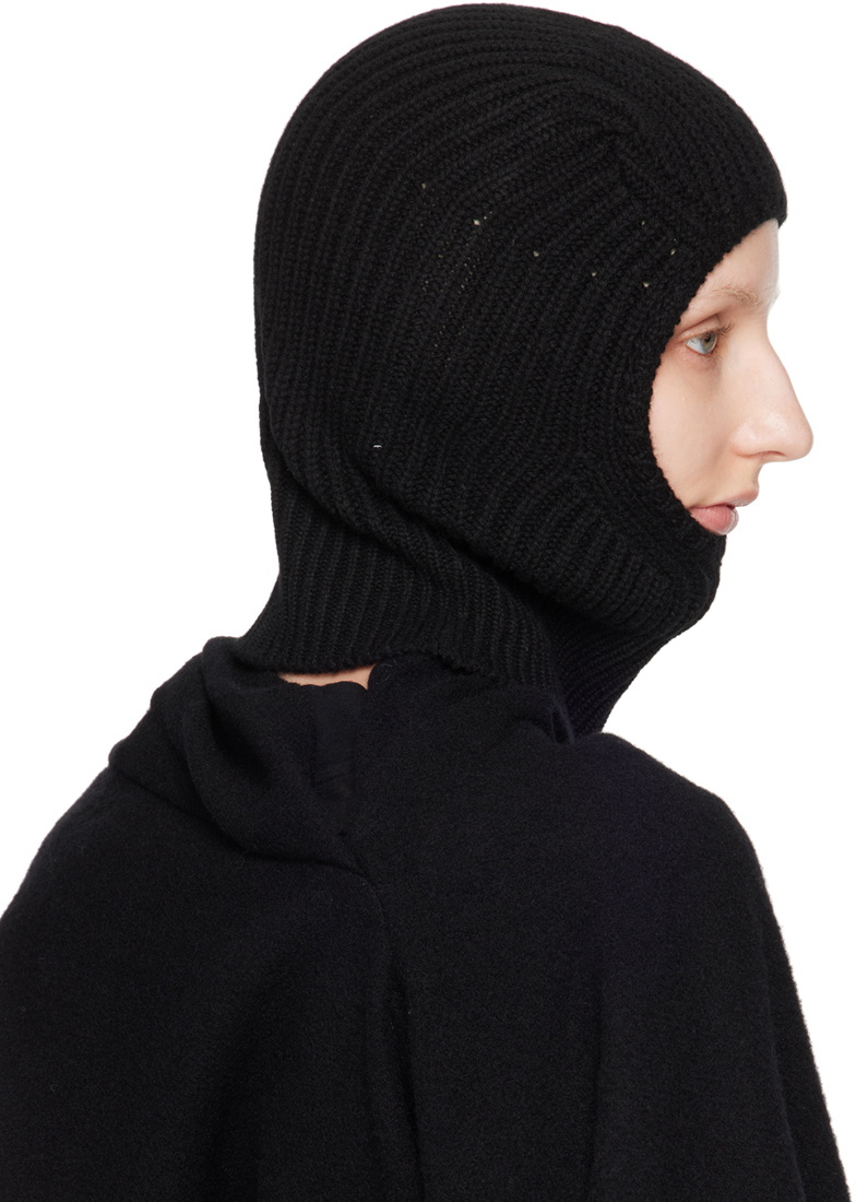 Rick Owens Black Porterville Sphinx Skull Balaclava Rick Owens