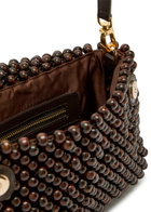 Staud Timmy Beaded Shoulder bag - Dark Brown - One Size