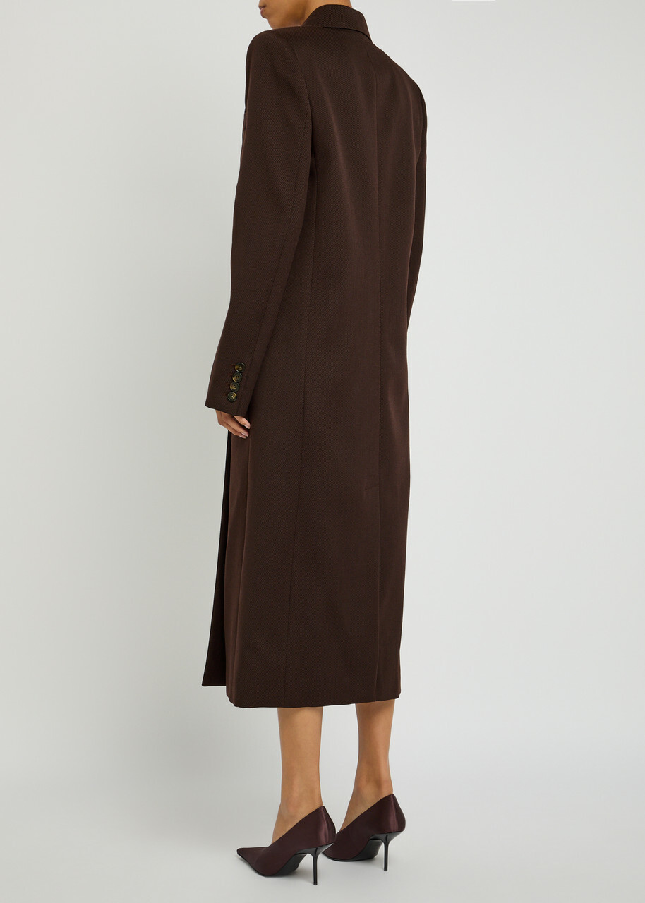 Stella Mccartney Double-breasted Twill Coat Purple Dark