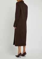 Stella Mccartney Double-breasted Twill Coat Purple Dark