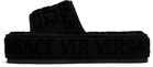 Versace Black 'Versace Allover' Slippers