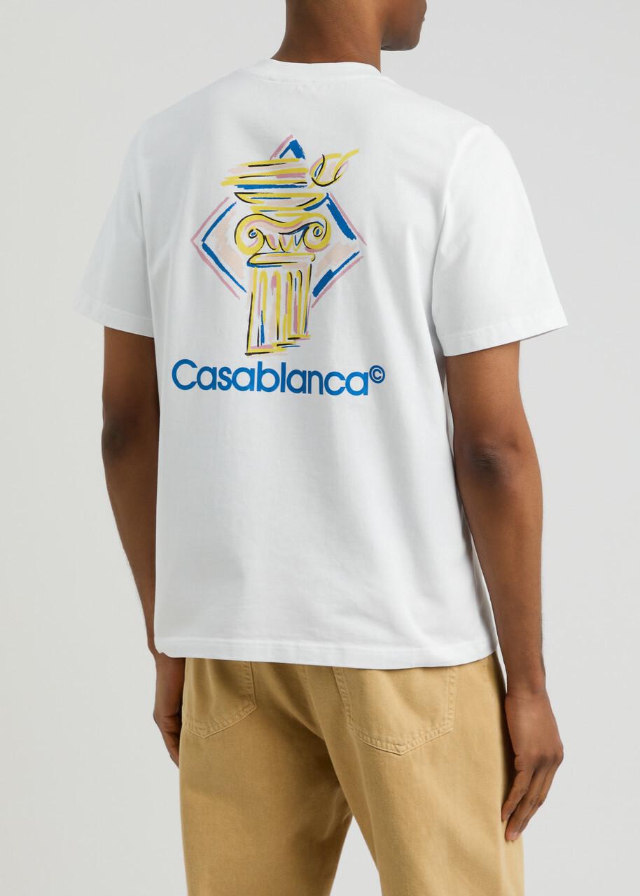 Tシャツ・カットソー CASABLANCA DIAMOND COLUMN PRINT FITTED T-SHIRT Casablanca Diamond Column Printed T-Shirt | Saks Fifth Avenue