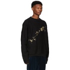 Haider Ackermann Black Floral Embroidered Sweatshirt